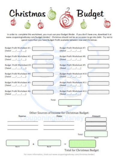 10+ Christmas Budget Templates - PDF | Free &amp; Premium Templates