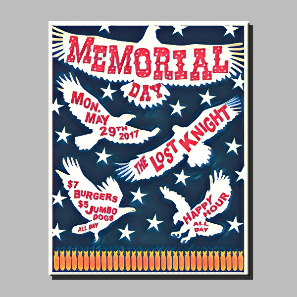 watercolor memorial day poster sample