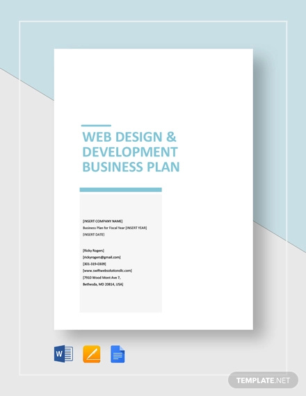 web design development business plan template