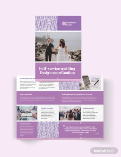 wedding event bi fold brochure