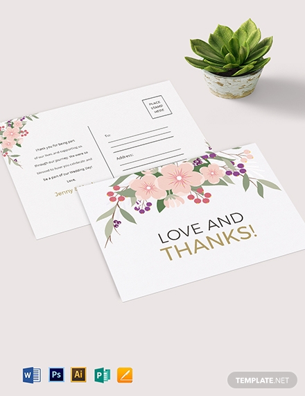 wedding-thank-you-postcard-template