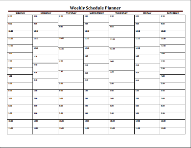 10+ Schedule Planner Templates - Google Docs, MS Word, Pages, Google ...