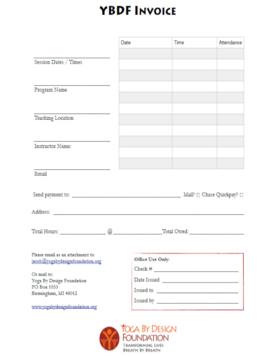 ybdf invoice template