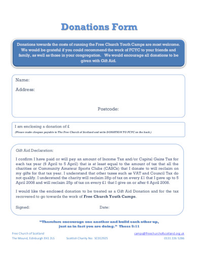 18+ Church Donation Form Templates in PDF | DOC