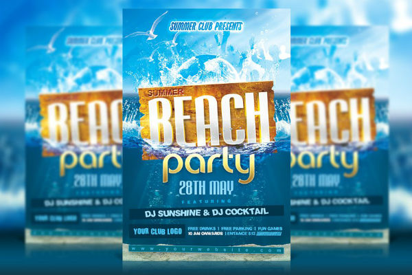 beach party flyer