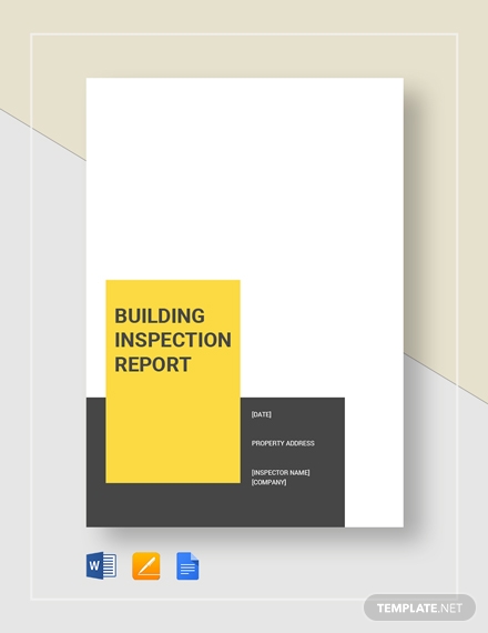 Inspection Report Templates - Google Docs, MS Word, Pages, PDF