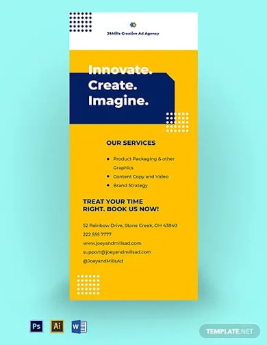 creative advertising agency rack card