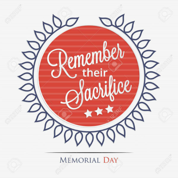 memorial day remember their sacrifice lettering for your design
