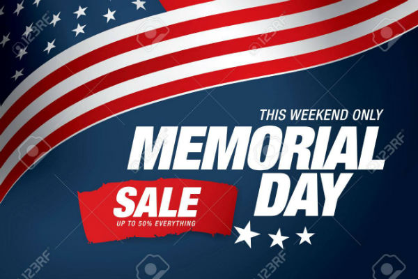 memorial day sale banner template design