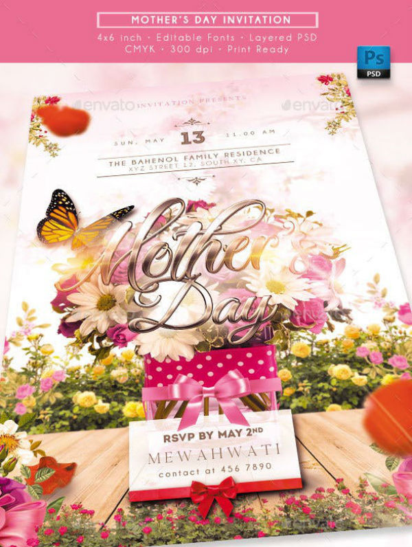 9+ Mother's Day Invitation Templates Illustrator, MS Word