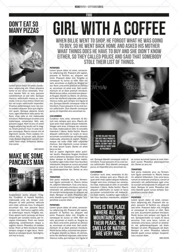 Newspaper Clipping Template