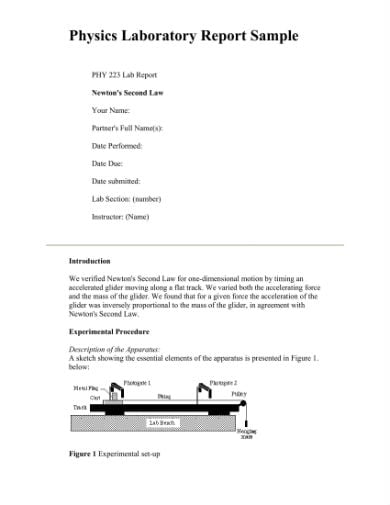 8+ Physics Lab Report Templates - MS Word, Google Docs ...
