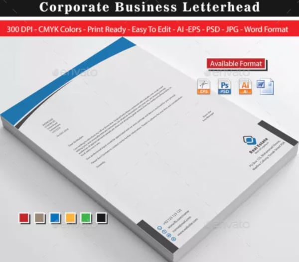 real estate business letterhead