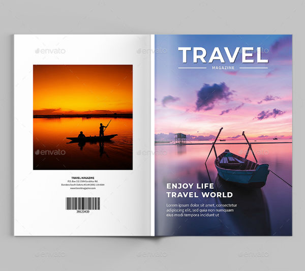 travel magazine layout design