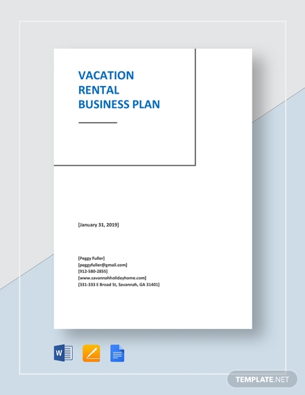 Rental Business Plan Templates Google Docs MS Word Pages PDF