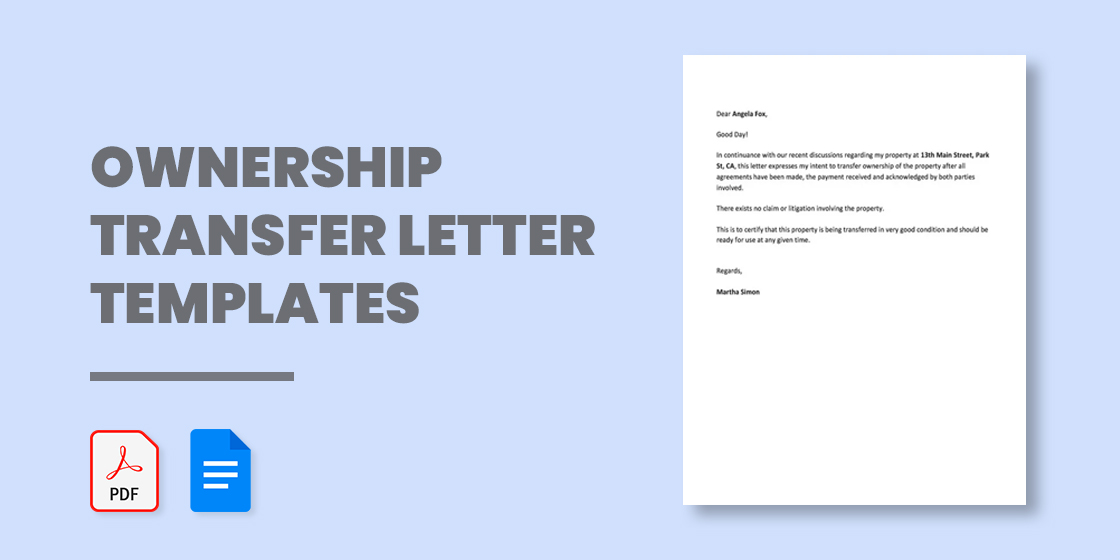 13-ownership-transfer-letter-templates-sample-example-format