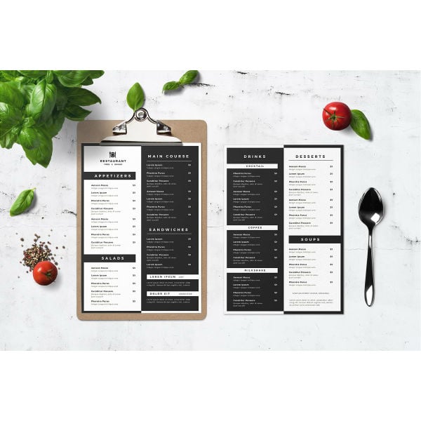 creativemarket minimal menu