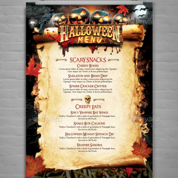 graphicriver halloween menu