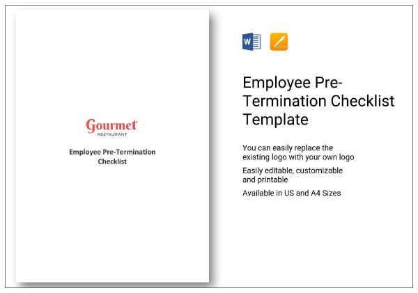 251 simple restaurant employee pre termination checklist 1