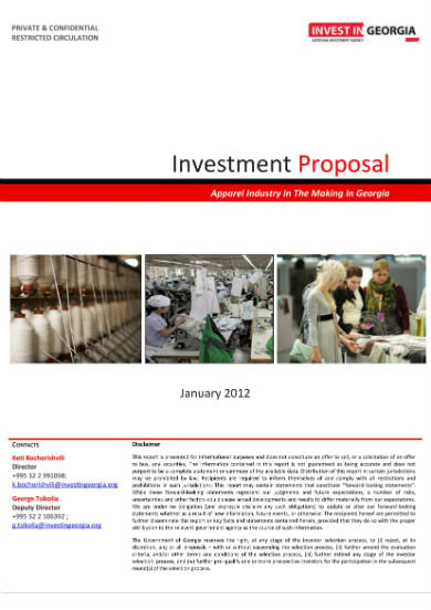 apparel sector study and investment proposal 0