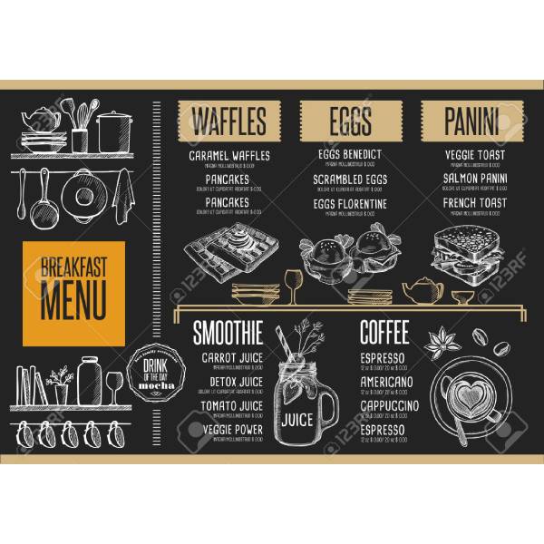 07 breakfast menu placemat food restaurant brochure template design vintage creative dinner flyer with