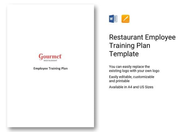 restaurant employee training plan template 0