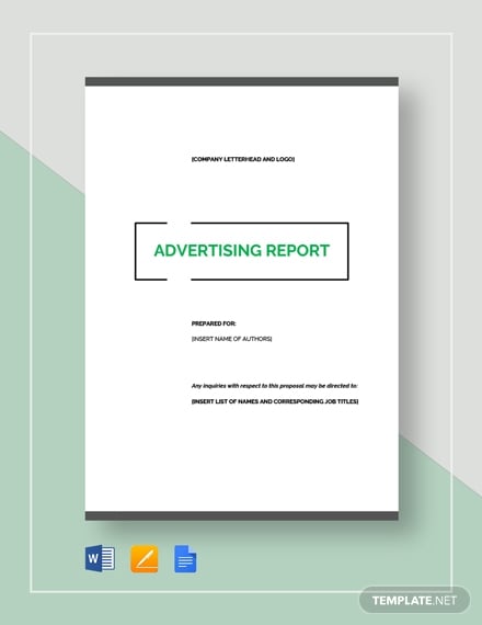 advertising report template1
