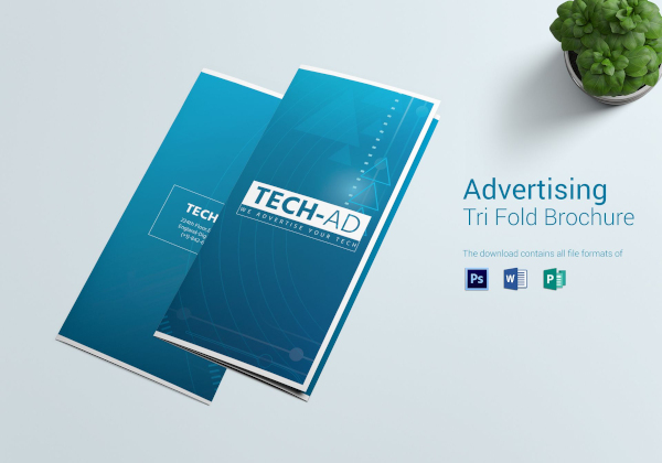 advertising tri fold brochure template