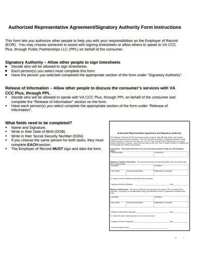 authorised agreement in pdf