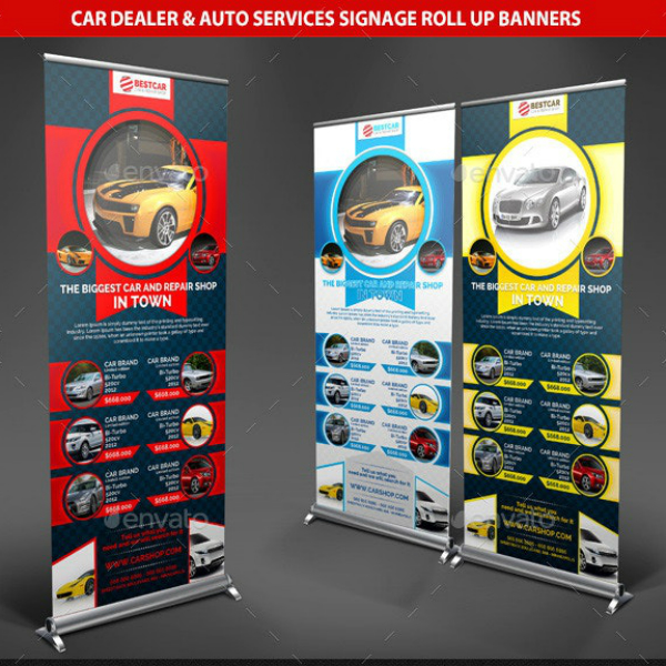 10+ Car Business Roll-Up Banner Templates - Illustrator, Pages, Photoshop