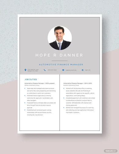 automotive-finance-manager-resume-template