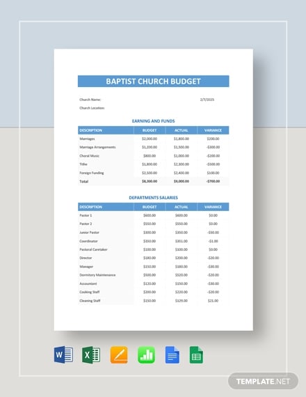 baptist-church-budget-template