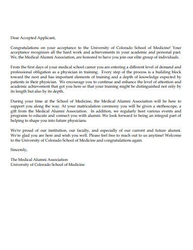 9  College Acceptance Letter Templates in Google Docs Word Pages PDF