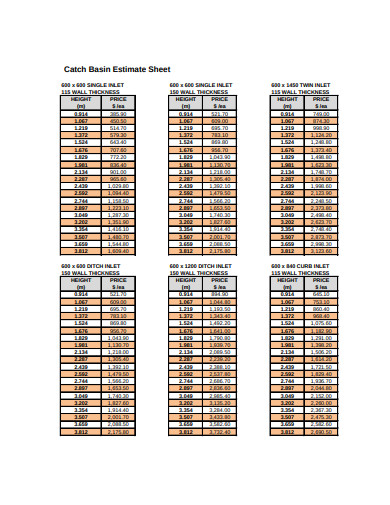 14+ Estimate Sheet Templates - Google Docs, Google Sheets, Excel, Word