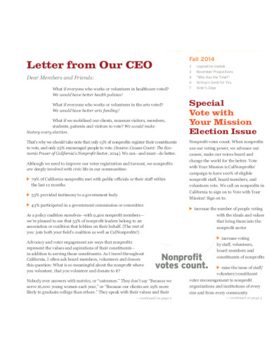 basic nonprofit news letter template