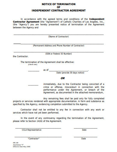 basic notice agreement example
