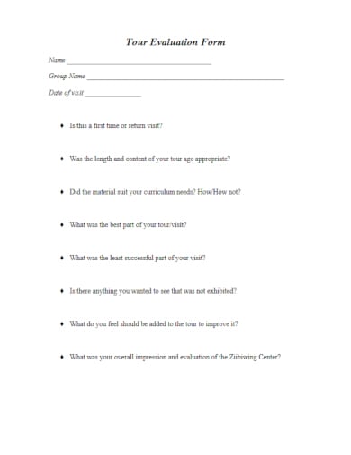 basic travel agency feedback form template