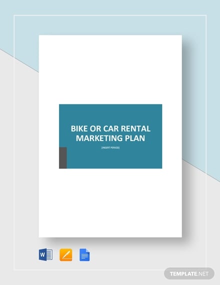 free car rental business plan template