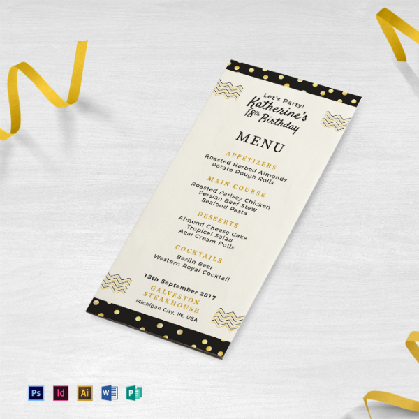 22+ Dinner Menu Templates Illustrator, InDesign, MS Word, Pages