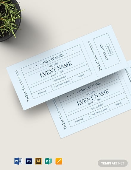blank admission ticket template 1 1