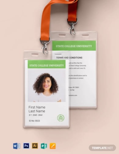 7+ College ID Card Templates in Word | Pages | PSD ...