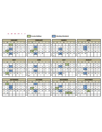 17+ Meeting Calendar Templates in PDF