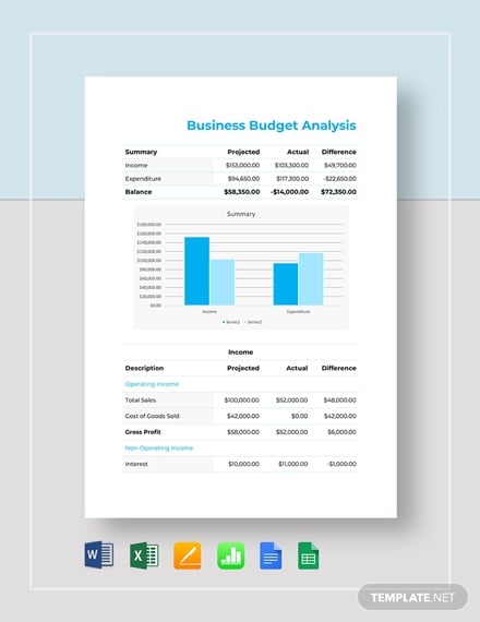 business budget analysis