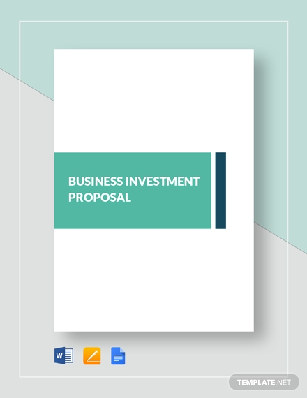 business investment proposal template