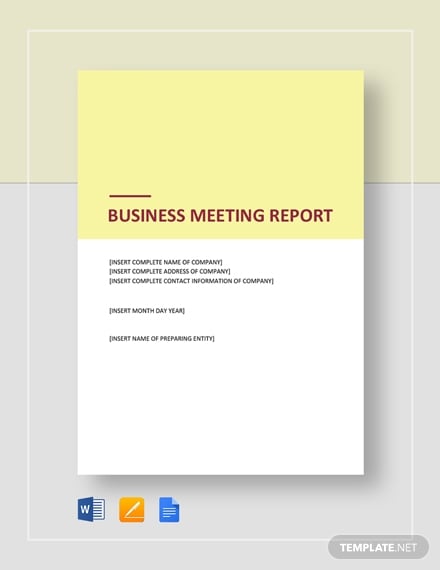 business meeting report template1