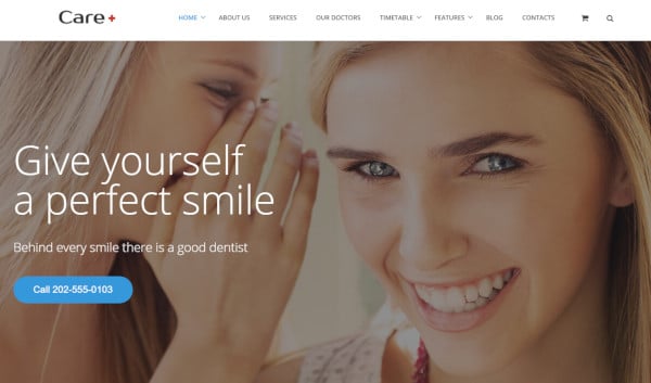 care – multiple browser compatible wordpress theme