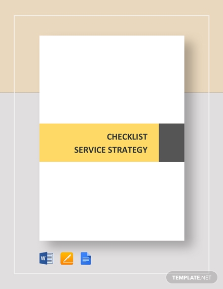checklist service strategy