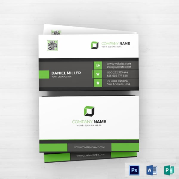 classic financial business card sample