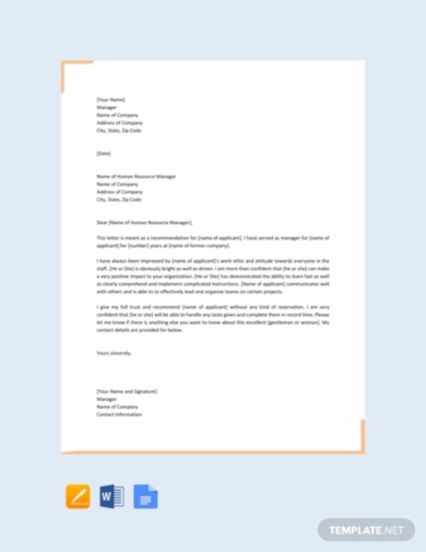 classic-recommendation-letter-template