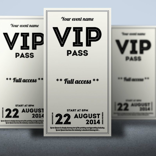 10+ VIP Pass Ticket Templates Illustrator, MS Word, Pages,